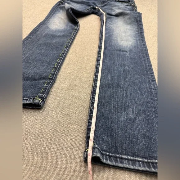 Men’s Rock Revival Dark Blue Straight Jeans - Picture 6 of 12